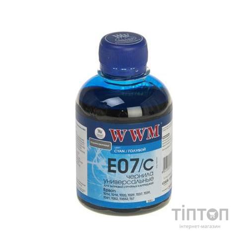 Чорнило WWM E07/C Cyan 200мл для Epson Stylus C42/C48/C62