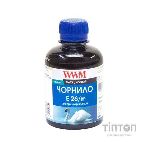 Чорнило WWM E26/BP Black 200мл для Epson XP-600/XP-7005