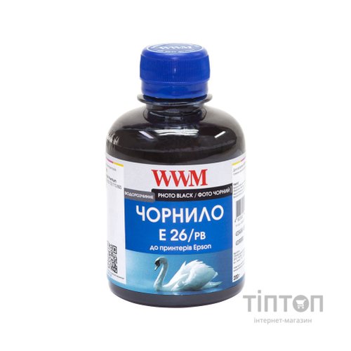 Чорнило WWM E26/PB Photo Black 200мл для Epson XP-600/XP-605/XP-7005