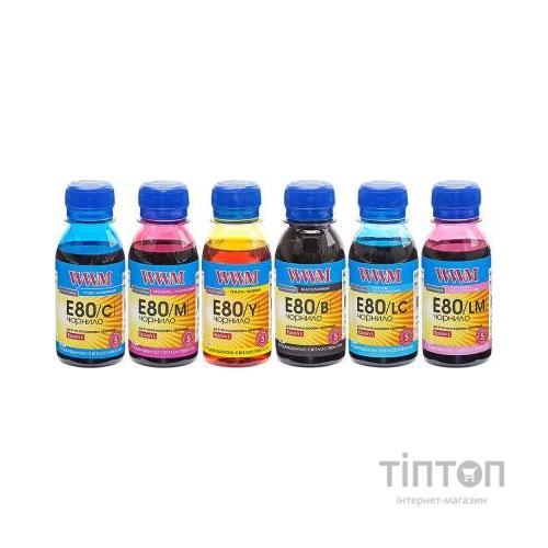 Чорнило WWM E80SET-2 6x100мл B/C/M/Y/LC/LM для Epson L800