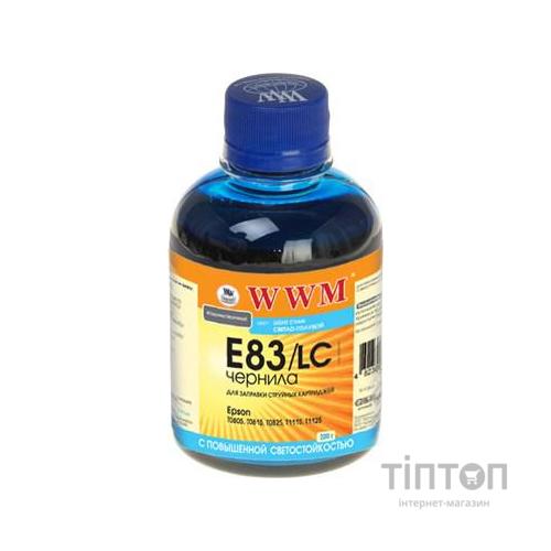 Чорнило WWM E83/LC Light Cyan 200мл для Epson Stylus Photo R270/T50/TX650