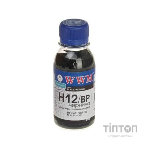 Чорнило WWM H12/BP-2 Black 100мл для HP №10/13/14/82