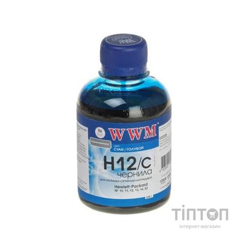 Чорнило WWM H12/C Cyan 200мл для HP №10/11/82