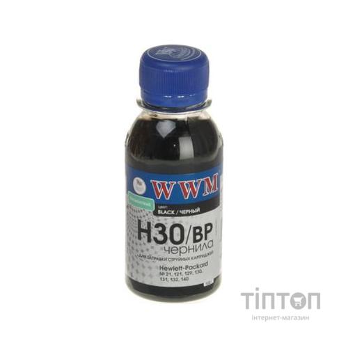 Чорнило WWM H30/BP-2 Black 100мл для HP №21/129/121