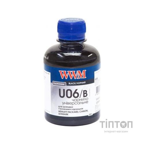 Чорнило WWM U06/B Black 200мл для Canon/HP/Lexmark