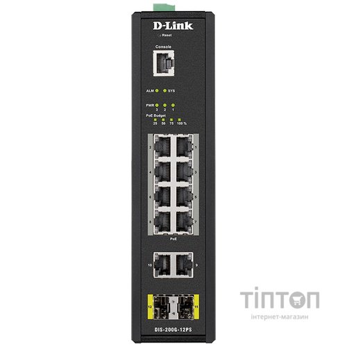 Комутатор D-Link DIS-200G-12PS L2