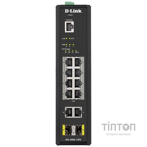 Комутатор D-Link DIS-200G-12PS L2