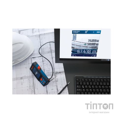 Далекомір Bosch GLM 150-27 C, 0.08–100м, ±1.5мм, 0-360°, Bluetooth, чохол, 0.21кг (0.601.072.Z00)