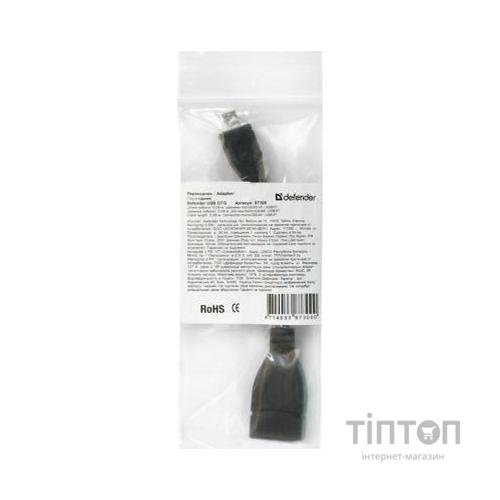Дата кабель OTG USB 2.0 AF to Micro 5P 0.08m Defender (87300)