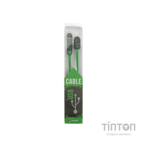 Дата кабель PowerPlant Quick Charge 2A 2-в-1 flat USB 2.0 AM – Lightning/Micro 1м (KD00AS1291)