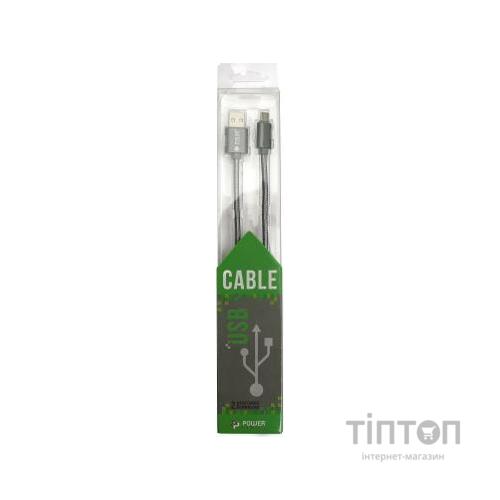 Дата кабель PowerPlant Quick Charge USB 2.0 AM – Micro 1м (KD00AS1287)