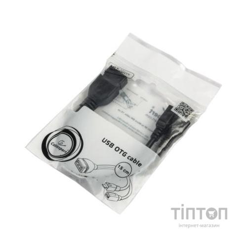 Дата кабель USB 2.0 AF to micro USB 0.15m Cablexpert (A-OTG-AFBM-04)