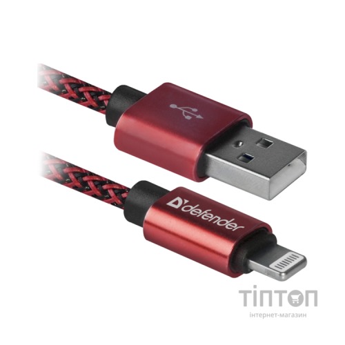 Дата кабель USB 2.0 AM to Lightning 1.0m ACH01-03T PRO Red Defender (87807)