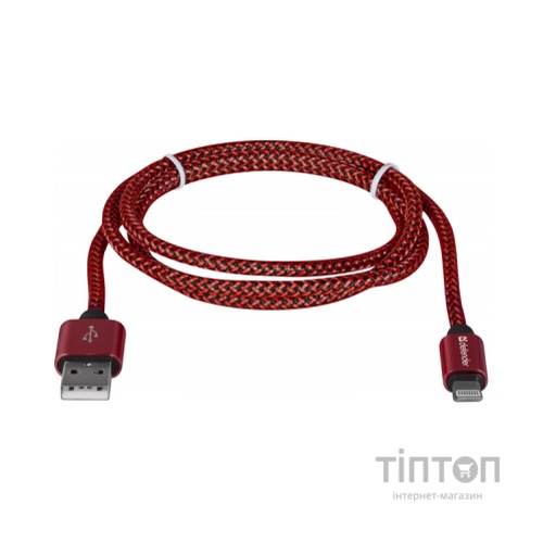 Дата кабель USB 2.0 AM to Lightning 1.0m ACH01-03T PRO Red Defender (87807)
