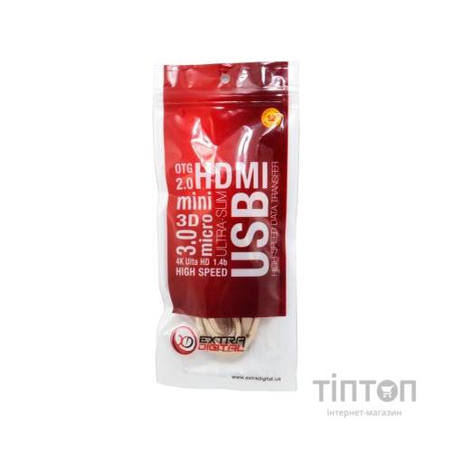 Дата кабель USB 2.0 AM to Lightning 1.0m EXTRADIGITAL (KBA1661)