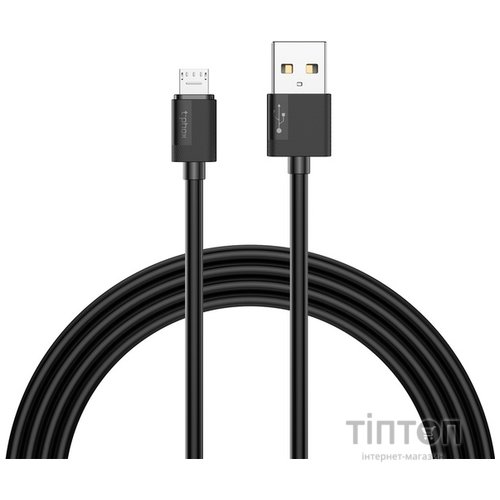 Дата кабель USB 2.0 AM to Micro 5P 0.3m Nets T-M801 Black T-Phox (T-M801 Black)