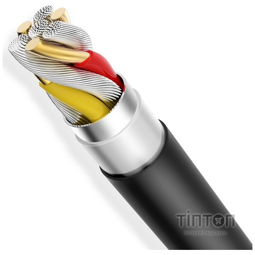 Дата кабель USB 2.0 AM to Micro 5P 0.3m Nets T-M801 Black T-Phox (T-M801 Black)