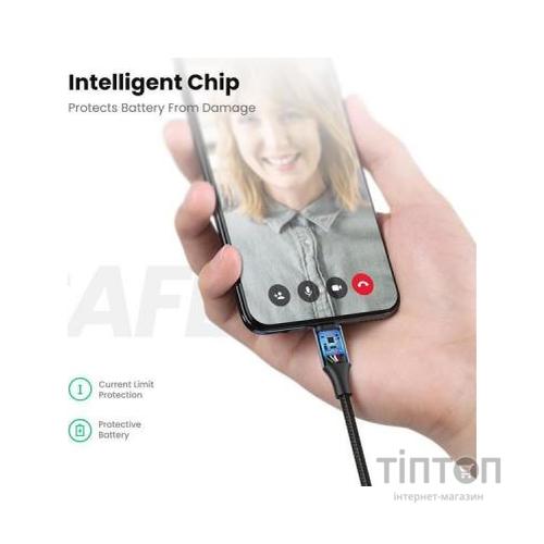 Дата кабель USB 2.0 AM to Micro 5P 1.0m US290 Aluminum Braid Black Ugreen (60146)