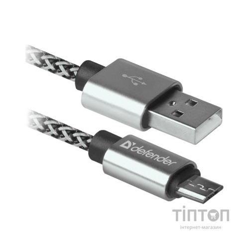 Дата кабель USB 2.0 AM to Micro 5P 1.0m USB08-03T PRO white Defender (87803)