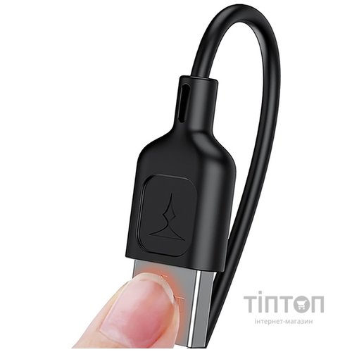 Дата кабель USB 2.0 AM to Micro 5P 1.2m Fast T-M829 T-Phox (T-M829 Black)