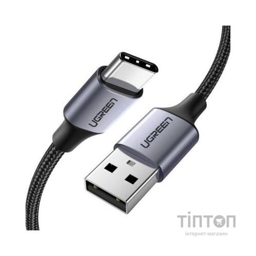 Дата кабель USB 2.0 AM to Type-C 1.0m US288 Aluminum Braid Black Ugreen (60126)