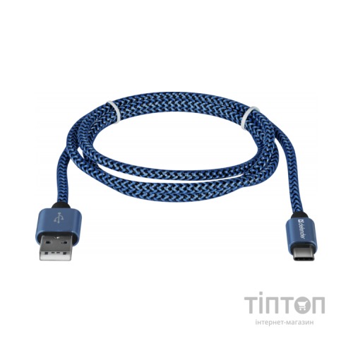 Дата кабель USB 2.0 AM to Type-C 1.0m USB09-03T PRO blue Defender (87817)