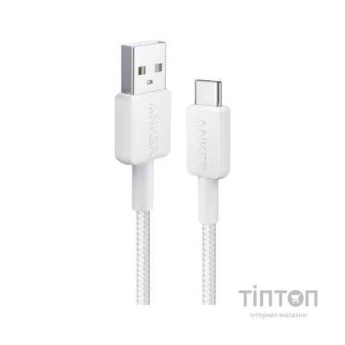Дата кабель USB 2.0 AM to Type-C 1.8m 322 White Anker (A81H6H21)