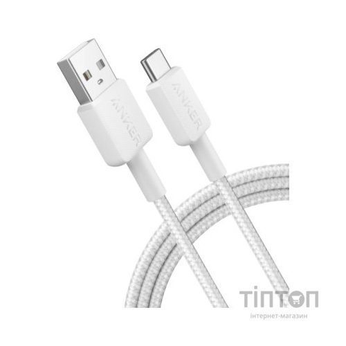 Дата кабель USB 2.0 AM to Type-C 1.8m 322 White Anker (A81H6H21)