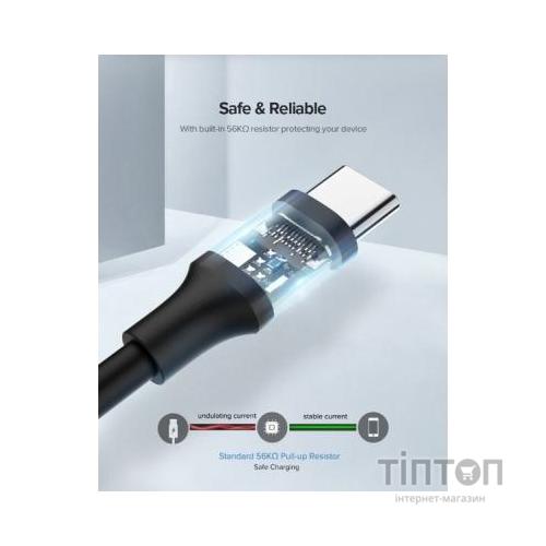 Дата кабель USB 2.0 AM to Type-C 2.0m US287 Black Ugreen (60118)