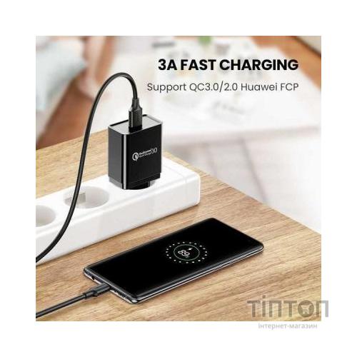 Дата кабель USB 3.0 AM to Type-C 1.0m US184 Black Ugreen (20882)