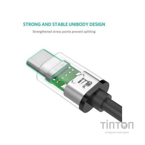 Дата кабель USB-C to USB-C 1.0m US286 3A Black Ugreen (50997)