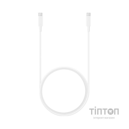 Дата кабель USB-C to USB-C 1.8m White 5A Samsung (EP-DX510JWRGRU)