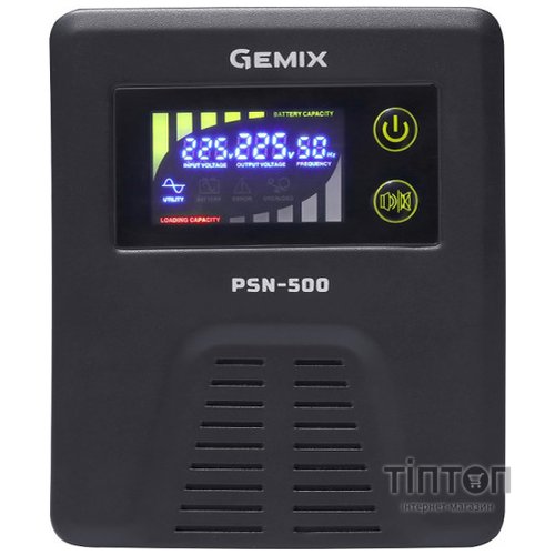 ДБЖ Gemix PSN-500, 500VA/300W 12V Schuko (PSN-500)