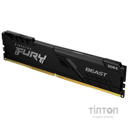 Модуль пам'яті для комп'ютера DDR4 16GB 3200 MHz Beast Black Kingston Fury (ex.HyperX) (KF432C16BB/16)