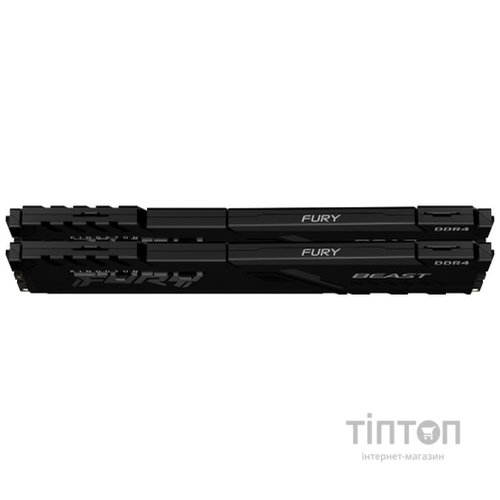 Модуль пам'яті для комп'ютера DDR4 32GB (2x16GB) 3200 MHz Fury Beast Black Kingston Fury (ex.HyperX) (KF432C16BBK2/32)