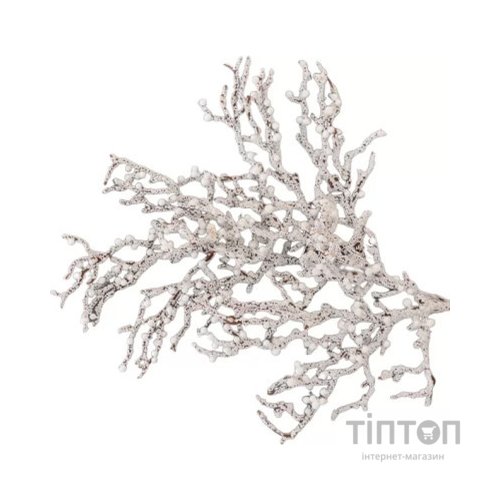 Декоративна гілка YES! Fun розлога засніжена з дрібними ягодами, 19 см (973257)