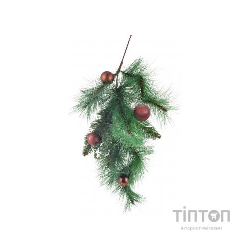 Декоративна гілка YES! Fun Ялинкова 0.50 м з прикрасою Подарункова (960352)