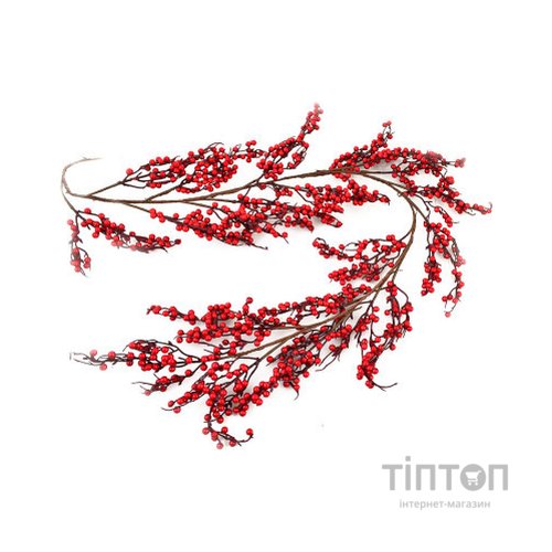 Декоративна гілка YES! Fun з червоними ягодами розлога, 150 см (973487)