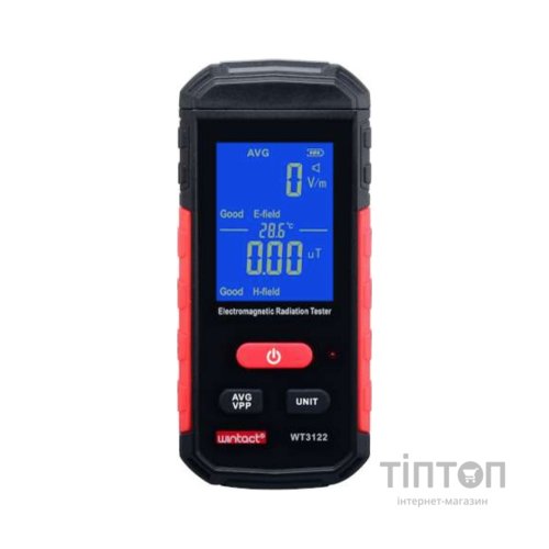 Детектор будівельний Wintact тестер електромагнітного випромінювання 1-1999В/м, 0,01-99,99μT/0,1-999,9mG (WT3122)