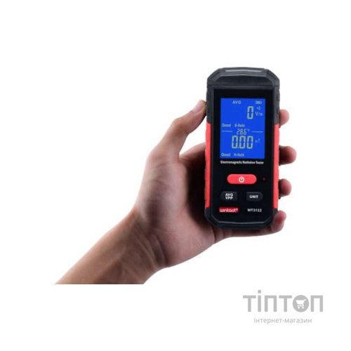 Детектор будівельний Wintact тестер електромагнітного випромінювання 1-1999В/м, 0,01-99,99μT/0,1-999,9mG (WT3122)