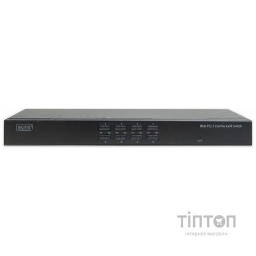 Digitus Combo-KVM, 1 user, 8-port PS/2 or USB
