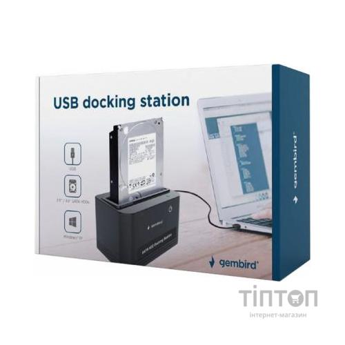 Док-станція для накопичувачів Gembird 2.5\3.5 SATA HDD, USB 2.0 (HD32-U2S-5)