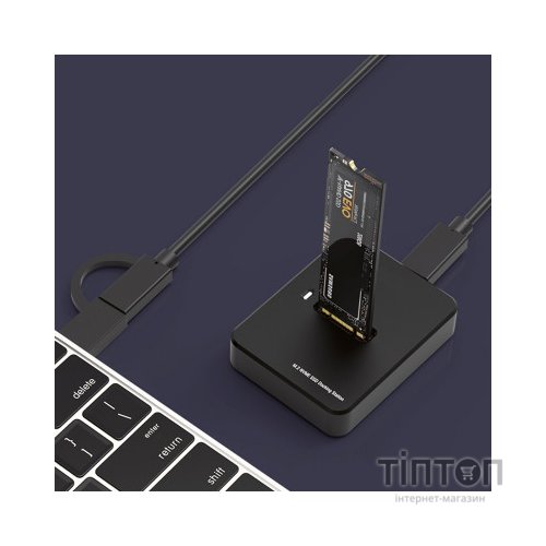 Док-станція для накопичувачів Gembird USB Type-C M.2 SATA NVME SSD (DD-U3M2)