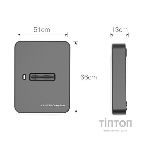 Док-станція для накопичувачів Gembird USB Type-C M.2 SATA NVME SSD (DD-U3M2)