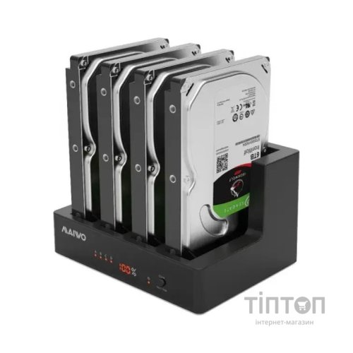 Док-станція для накопичувачів Maiwo 4*HDD 2,5"/3,5" SATA/SSD USB3.0 (K3094A)
