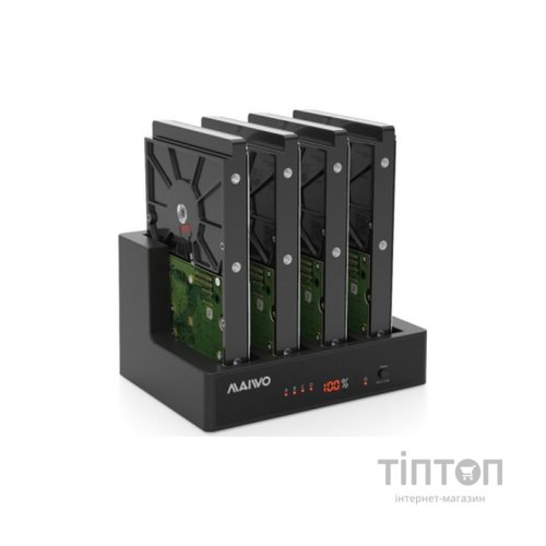 Док-станція для накопичувачів Maiwo 4*HDD 2,5"/3,5" SATA/SSD USB3.0 (K3094A)