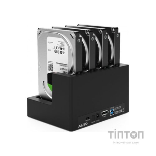 Док-станція для накопичувачів Maiwo 4*HDD 2,5"/3,5" SATA/SSD USB3.0 (K3094A)