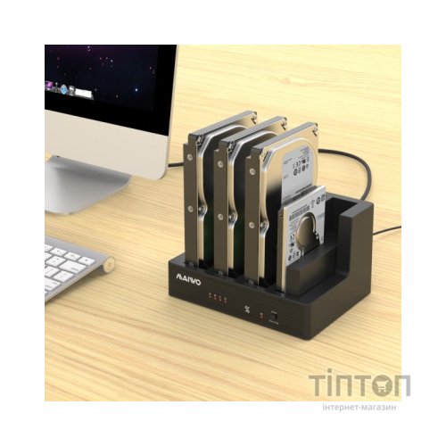 Док-станція для накопичувачів Maiwo 4*HDD 2,5"/3,5" SATA/SSD USB3.0 (K3094A)