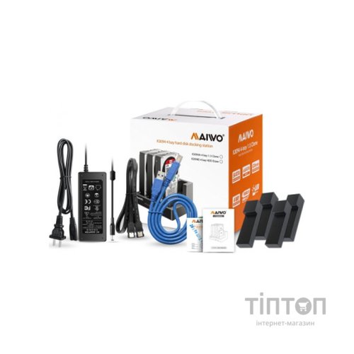 Док-станція для накопичувачів Maiwo 4*HDD 2,5"/3,5" SATA/SSD USB3.0 (K3094A)
