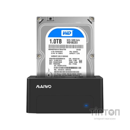 Док-станція для накопичувачів Maiwo HDD 2.5"/3.5" SATA/SSD USB 3.0 (K308P)